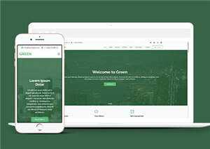 绿色现代创意服务响应式网页模板 - 项目资源网