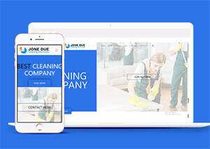 宽屏保洁家政公司网站模板下载 - 项目资源网