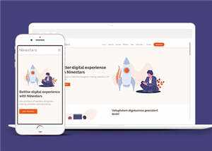 数字产品科技展示响应式网页模板下载 - 项目资源网