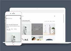 极简主义创意展示响应式网页模板下载 - 项目资源网