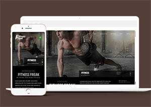 猛男健身教练网站模板下载 - 项目资源网