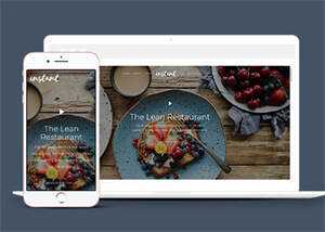 简洁大气餐饮官网网站模板下载 - 项目资源网