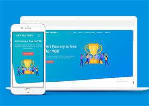 蓝色设计公司扁平化网站模板 - 项目资源网