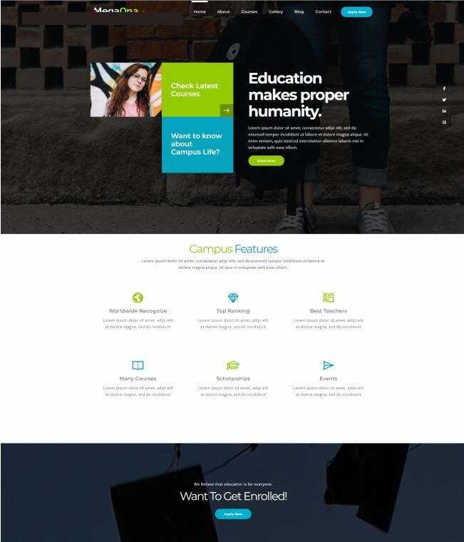 继续教育服务机构网站HTML5模板 - 项目资源网