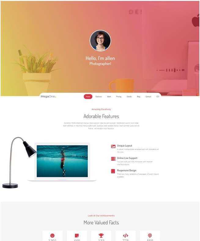 响应式个人简历作品展示网页模板 - 项目资源网