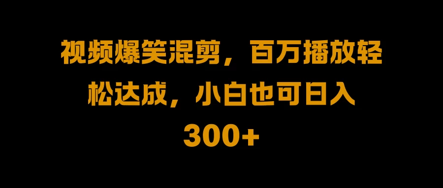 视频号零门槛!爆火视频搬运后二次剪辑,轻松达成日入 1000+ - 项目资源网