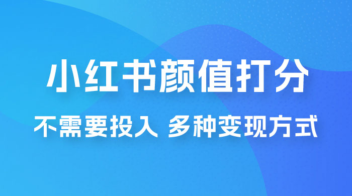 小红书颜值打分新玩法,不需要投入,适合所有人的一份副业,多种变现方式! 小红书颜值打分新玩法,不需要投入,适合所有人的一份副业,多种变现方式!