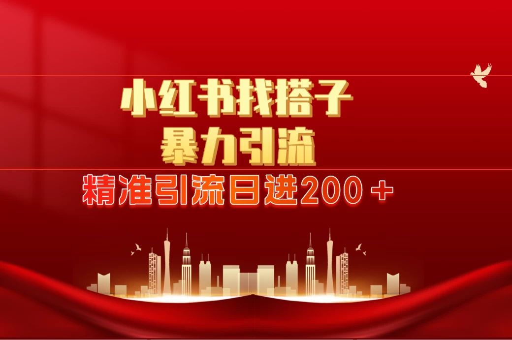 2024最新小红署引流思路，日进300＋，暴力引流+锁粉 - 项目资源网