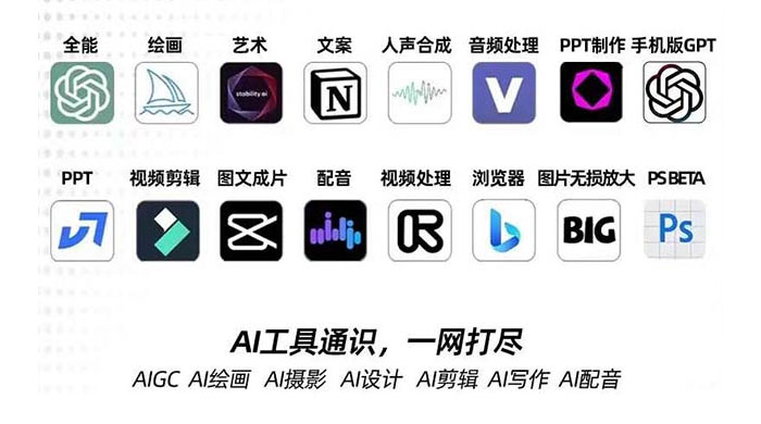AIGC 全能特训营第 3 期：一次掌握 14 大主流 AI 工具，AI 工具通识，一网打尽 - 项目资源网